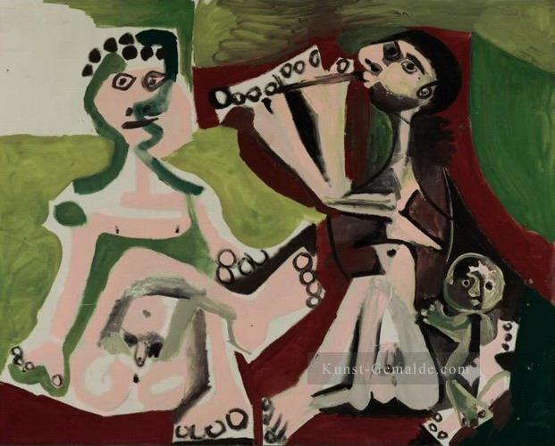Deux hommes nus et enfant assis 1965 Kubismus Pablo Picasso Ölgemälde